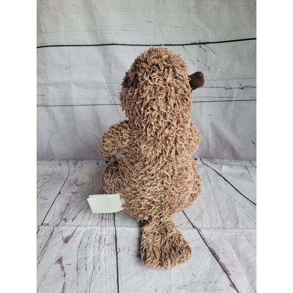 Build A Bear Beaver Plush Stuffed Animal 14in Long Brown Fur Sits Up BABWS - Picture 5 of 9